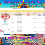 BUKTI JACKPOT SLOT MAHJONG WAYS TERPERCAYA DI INDONESIA TGL 06-11-2024