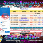 BUKTI JACKPOT TOGEL TOTO MACAU TERPERCAYA DI INDONESIA TGL 10-11-2024