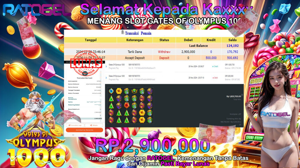 BUKTI JACKPOT SLOT GATES OF OLYMPUS 1000 TERPERCAYA DI INDONESIA TGL 29-11-2024