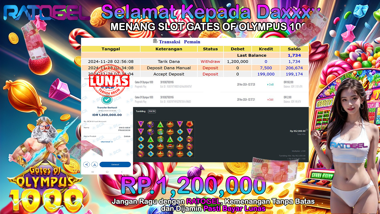 BUKTI JACKPOT SLOT GATES OF OLYMPUS 1000 TERPERCAYA DI INDONESIA TGL 28-11-2024