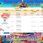 BUKTI JACKPOT SLOT LUCKY NEKO TERPERCAYA DI INDONESIA TGL 06-11-2024