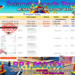 BUKTI JACKPOT SLOT MAHJONG WAYS TERPERCAYA DI INDONESIA TGL 10-11-2024